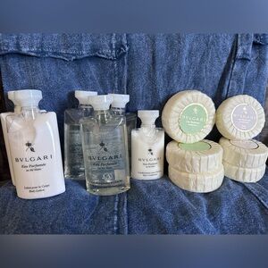 Bvlgari assorted soaps and toiletries